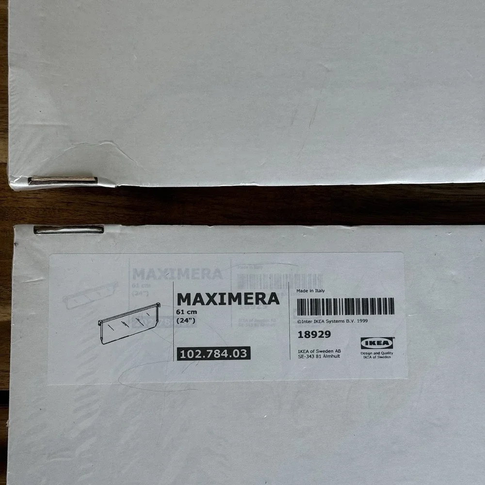 Ikea MAXIMERA Divider for high drawer white/clear 24